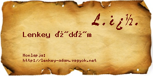 Lenkey Ádám névjegykártya